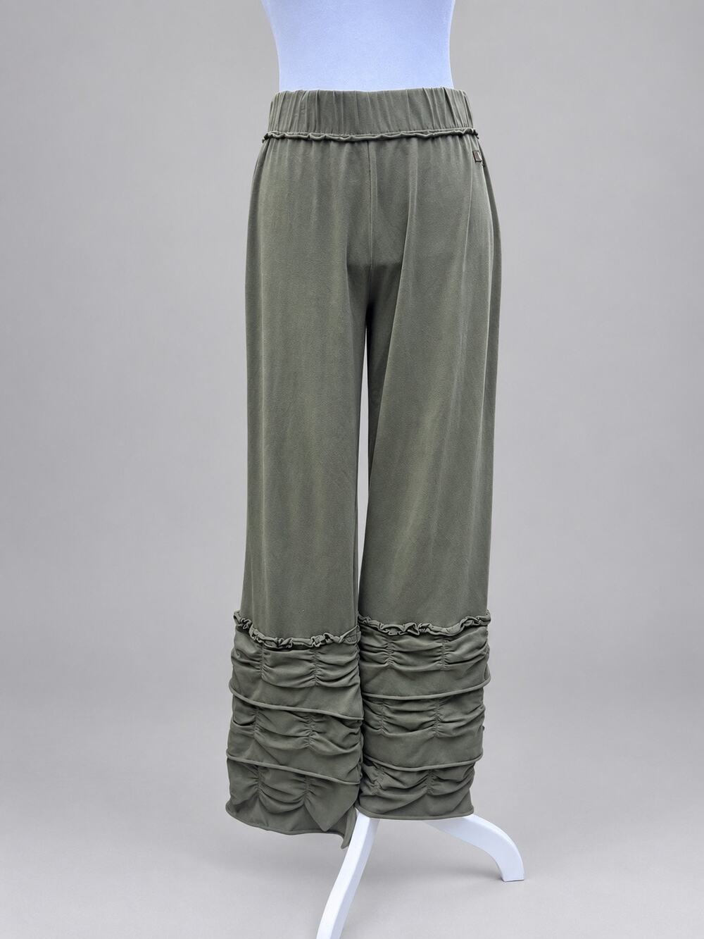 Matilda Jane Serendipity Olive Green Ruched Ruffle Pants Women’s Small
